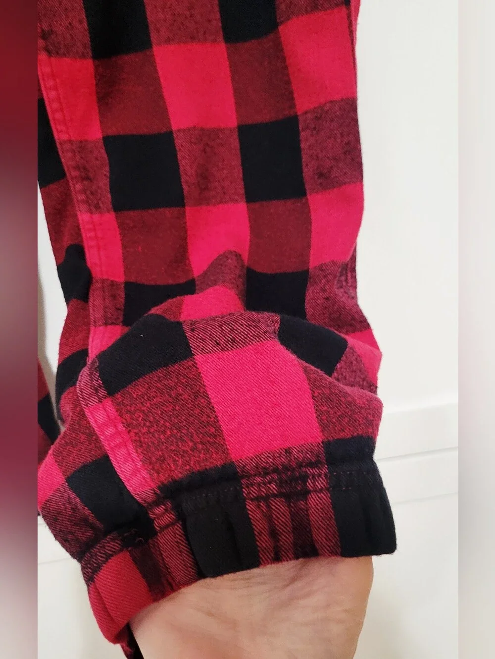 Abercrombie & Fitch Red & Black Buffalo Plaid Cotton Blend Lounge Pajama Pants |